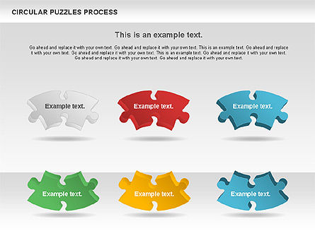 Donut Puzzle-Diagramm, Folie 8, 01081, Puzzle-Diagramme — PoweredTemplate.com