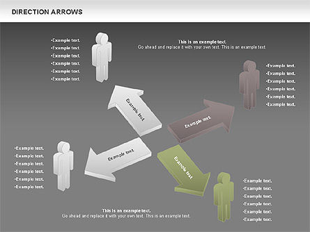 Hombres del palillo y flechas de dirección gratis, Diapositiva 13, 01082, Formas — PoweredTemplate.com