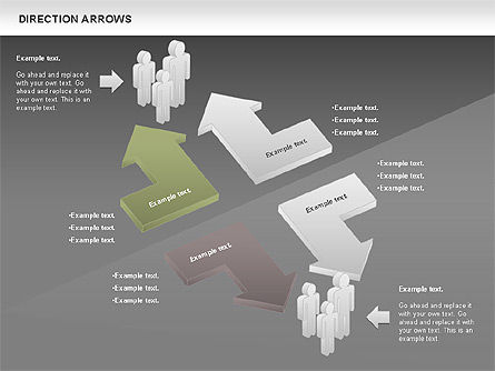 Free Stickmen and Direction Arrows, Slide 14, 01082, Shapes — PoweredTemplate.com