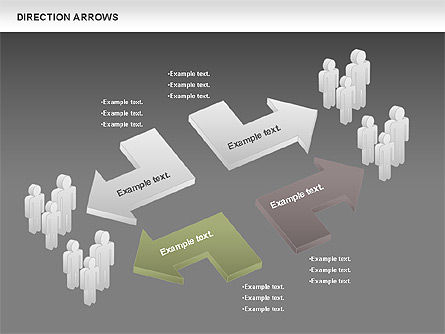 Hombres del palillo y flechas de dirección gratis, Diapositiva 15, 01082, Formas — PoweredTemplate.com