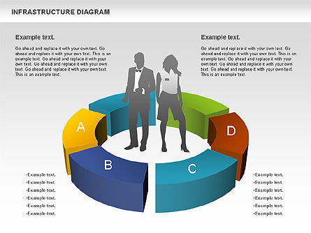Diagram Lingkaran Proses - Infrastruktur, Slide 10, 01085, Diagram Proses — PoweredTemplate.com