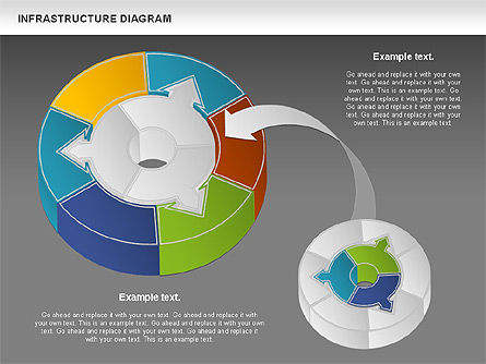Schéma circulaire du processus - infrastructure, Diapositive 14, 01085, Schémas de procédés — PoweredTemplate.com