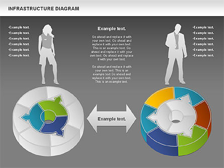 Process Circle Diagram - Infrastructure, Slide 15, 01085, Process Diagrams — PoweredTemplate.com