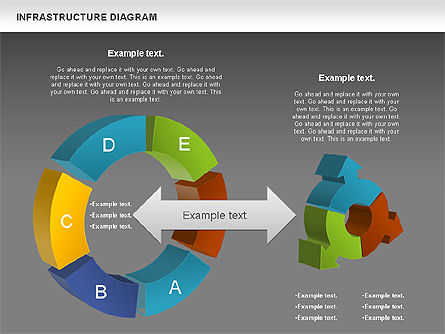 Schéma circulaire du processus - infrastructure, Diapositive 16, 01085, Schémas de procédés — PoweredTemplate.com