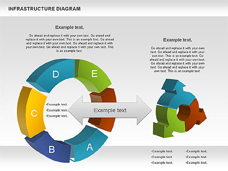 Werkwijze cirkel diagram - infrastructuur, Dia 6, 01085, Procesdiagrammen — PoweredTemplate.com