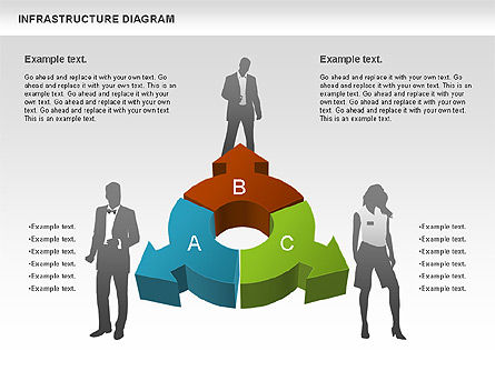Diagram Lingkaran Proses - Infrastruktur, Slide 8, 01085, Diagram Proses — PoweredTemplate.com