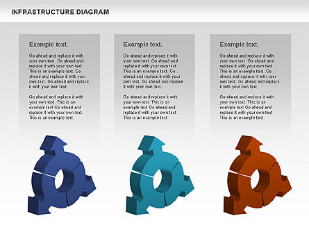 Schéma circulaire du processus - infrastructure, Diapositive 9, 01085, Schémas de procédés — PoweredTemplate.com