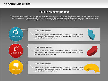 3D Donut Chart, Slide 12, 01086, Pie Charts — PoweredTemplate.com