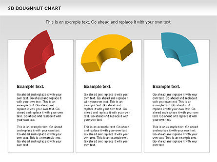 3D 도넛 형 차트, 슬라이드 8, 01086, 파이 차트 — PoweredTemplate.com