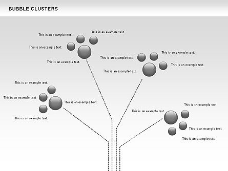 Bubble Clusters Chart, Slide 11, 01087, Graph Charts — PoweredTemplate.com