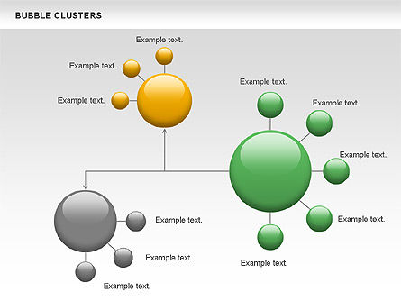 Bubble Cluster Chart, Folie 12, 01087, Graph Charts — PoweredTemplate.com