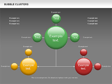 Gráfico de las agrupaciones de burbujas, Diapositiva 13, 01087, Gráficos — PoweredTemplate.com