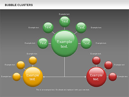 Bubble Clusters Chart, Slide 14, 01087, Graph Charts — PoweredTemplate.com