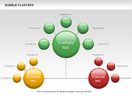 Bubble clusters chart, Deslizar 2, 01087, Gráficos — PoweredTemplate.com