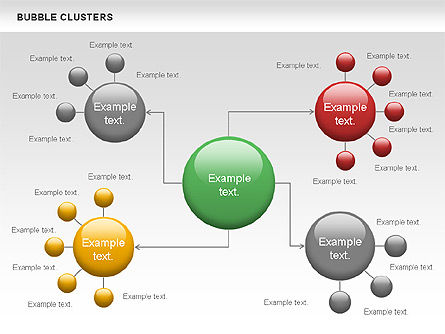 Gráfico de las agrupaciones de burbujas, Diapositiva 6, 01087, Gráficos — PoweredTemplate.com