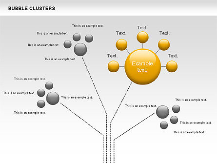 Bubble clusters grafiek, Dia 9, 01087, Graph Charts — PoweredTemplate.com