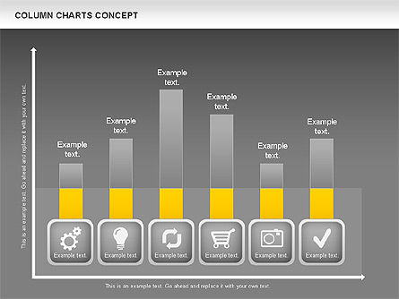 Column Chart Concept, Slide 12, 01089, Graph Charts — PoweredTemplate.com