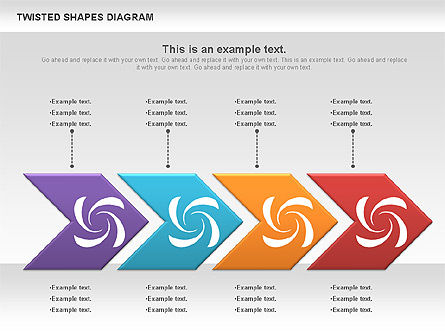 Twisted Shapes Diagram, Slide 11, 01090, Shapes — PoweredTemplate.com