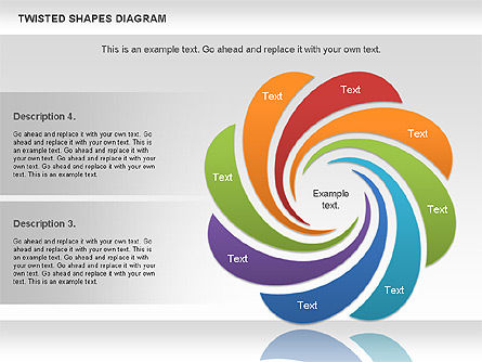 Twisted Shapes Diagram, Slide 5, 01090, Shapes — PoweredTemplate.com