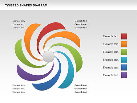 Twisted Shapes Diagram, Slide 7, 01090, Shapes — PoweredTemplate.com