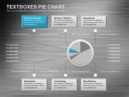 Textboxes Pie Chart, Slide 2, 01091, Pie Charts — PoweredTemplate.com