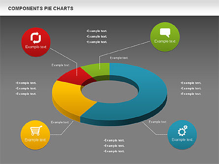 Donut chart, Deslizar 12, 01095, Gráficos circulares — PoweredTemplate.com
