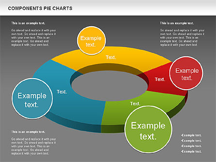 Gráfico de Donuts, Diapositiva 14, 01095, Gráficos circulares — PoweredTemplate.com