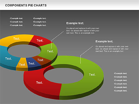 Donut chart, Deslizar 15, 01095, Gráficos circulares — PoweredTemplate.com