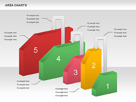 Area blocos gráfico, Modelo do PowerPoint, 01099, Modelos de Negócio — PoweredTemplate.com
