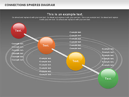 Diagrama de esferas conectadas, Diapositiva 15, 01100, Modelos de negocios — PoweredTemplate.com