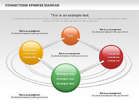 Verbonden bollen diagram, Dia 3, 01100, Businessmodellen — PoweredTemplate.com