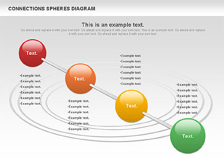 Diagrama de esferas conectadas, Diapositiva 4, 01100, Modelos de negocios — PoweredTemplate.com
