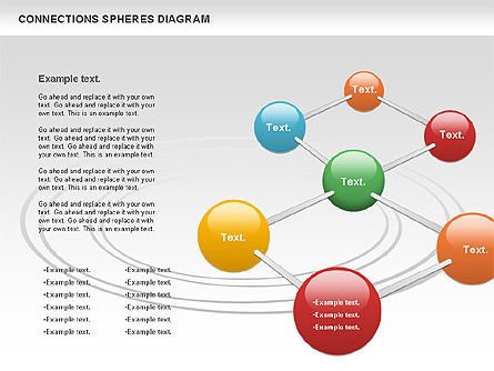 Verbonden bollen diagram, Dia 7, 01100, Businessmodellen — PoweredTemplate.com