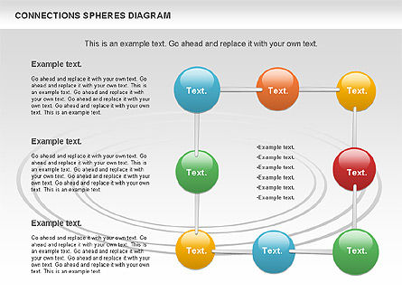 Diagrama de esferas conectadas, Diapositiva 9, 01100, Modelos de negocios — PoweredTemplate.com