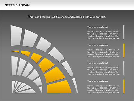 Diagramme des étapes de couleur, Diapositive 14, 01103, Schémas d'étapes — PoweredTemplate.com