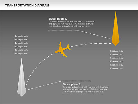 Diagramme du transport aérien, Diapositive 14, 01105, Modèles commerciaux — PoweredTemplate.com