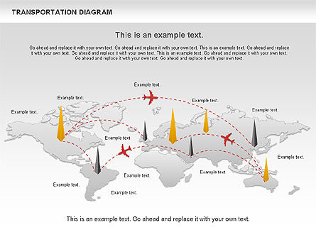Diagramme du transport aérien, Diapositive 5, 01105, Modèles commerciaux — PoweredTemplate.com