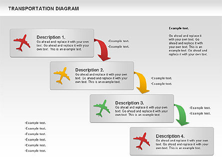 Diagramme du transport aérien, Diapositive 9, 01105, Modèles commerciaux — PoweredTemplate.com