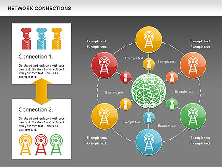 セルラネットワーク図, スライド 12, 01109, ビジネスモデル — PoweredTemplate.com