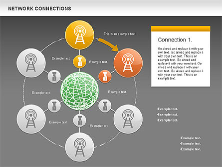 Cellulair netwerk diagram, Dia 13, 01109, Businessmodellen — PoweredTemplate.com