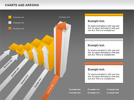 Charts and Arrows Set, Slide 12, 01110, Shapes — PoweredTemplate.com