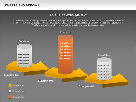 Charts and Arrows Set, Slide 13, 01110, Shapes — PoweredTemplate.com