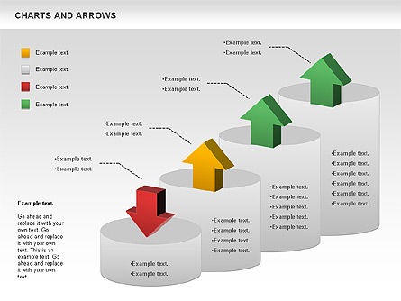 Grafici e frecce set, Slide 9, 01110, Forme — PoweredTemplate.com