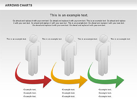 Arrows and Statuettes Chart, Slide 10, 01111, Shapes — PoweredTemplate.com