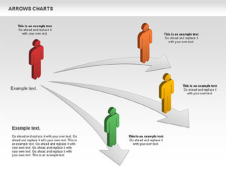 Arrows and Statuettes Chart, Slide 11, 01111, Shapes — PoweredTemplate.com