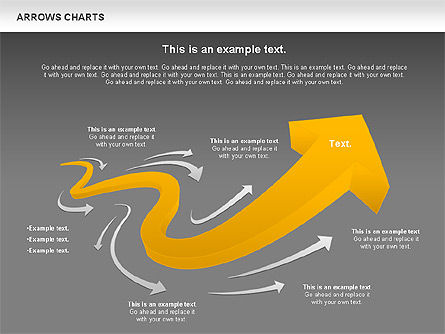 Arrows and Statuettes Chart, Slide 12, 01111, Shapes — PoweredTemplate.com