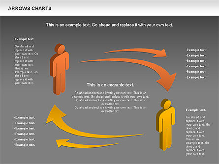Frecce e statuine grafico, Slide 13, 01111, Forme — PoweredTemplate.com