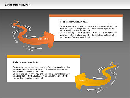 Arrows and Statuettes Chart, Slide 16, 01111, Shapes — PoweredTemplate.com