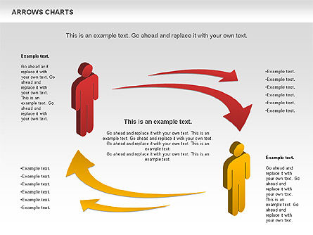 Arrows and Statuettes Chart, Slide 2, 01111, Shapes — PoweredTemplate.com