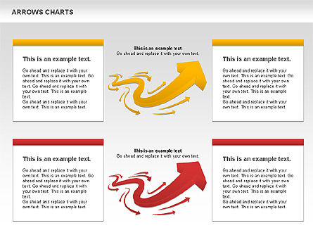 Arrows and Statuettes Chart, Slide 3, 01111, Shapes — PoweredTemplate.com